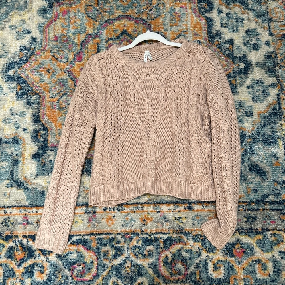 mudd cable knit sweater